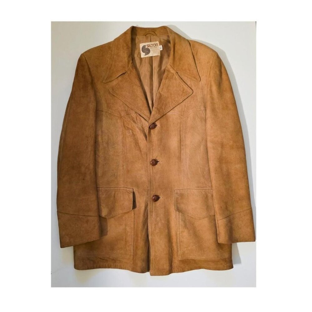 Vintage Buttery Smooth Tan Leather Jacket • 70s Style Western Blazer